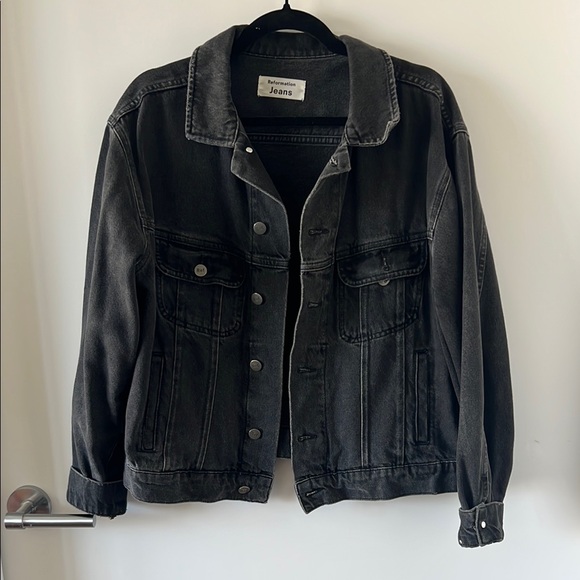 Reformation Black Denim Jacket - Picture 1 of 3
